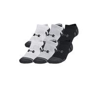 Under Armour Chaussettes Performance Tech Unisexe Invisibles Blanc/Gris/Noir 6 paires M