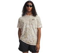 Under Armour ABC Camouflage Manches Courtes Hommes, T-Shirt Homme Ample à Motif Camouflage, T-Shirt Manches Courtes Respirant et au séchage Rapide, Stone/Black, L, Stone/Black, SM