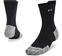 Under Armour Adults Run Cushion Mid Crew Sock Noir/Réfléchissant Hommes 12+ Unisex