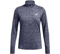 Under Armour Tech 1/2 Zip-Twist-Shirt Femmes, T-Shirt à Manches Longues et Demi-Zip pour Femmes, Sweat Fin Doux, Respirant et au séchage Rapide, Midnight Navy/White, L, Midnight Navy/White, XS