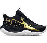 Under Armour Unisex Kid's Ua Jet '23 Basketball Shoe, Black Metallic Gold Metallic Gold, 38.5 EU