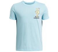 Under Armour B PEACE LOVE UA SS Tee-shirt XL Bleu