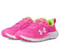 Under Armour Baskets Assert 10 pour fille, (652) Rose rebelle/jaune haute visibilité/blanc, 4.5 Big Kid