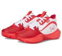 Under Armour Baskets Lockdown 7 unisexes pour enfant, (104) Blanc/Rouge/Rouge Racer, 4 Big Kid