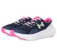 Under Armour Baskets Surge 4 pour fille, (410) Bleu marine/rose rebelle/blanc, 5 Big Kid