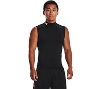 Under Armour T-shirt compression HeatGear Armour col montant sans manches - Noir/Blanc - M