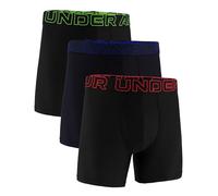 Under Armour Boxer Performance Tech pour Homme, Entrejambe de 15,2 cm, Confort et Douceur Tout au Long de la journée, Noir/Rouge, X-Large