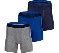 UNDER ARMOUR Boxers Homme, Lot de 3 - Performance Tech Boxer Briefs Solid 6", Stretch, Bleu/Gris uni 5XL