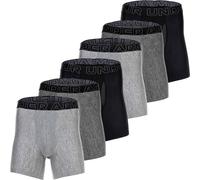 UNDER ARMOUR Boxers pour hommes, pack de 6 - Performance Tech Boxer Briefs Solid 6", stretch, uni noir/gris L