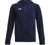 Under Armour Sweat à Capuche zippé en Polaire Rival pour garçon, (410) Bleu Marine/Blanc, Large
