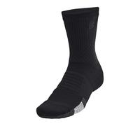 Under Armour Chaussettes de basket-ball, Curry, Armor-Dri, Playmaker, Mid Crew Chaussettes de 27 à 29 cm, Noir, LG : 27-29, Noir , LG:27-29