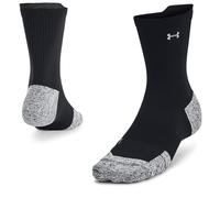 Under Armour Adults Run Cushion Mid Crew Sock Noir/Réfléchissant Hommes 12+ Unisex
