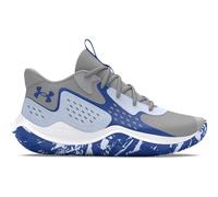 Under Armour Chaussures de Basketball UA Jet '23 Unisexes, Mod Gray Nimbus Blue Tech Blue, 43 EU