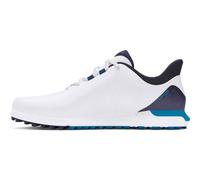 Under Armour Chaussures de golf Drive Fade sans crampons pour homme, (101) Blanc/Capri/Bleu marine minuit, 43 EU
