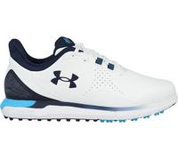 Under Armour Chaussures de golf Drive Fade sans crampons pour homme, (102) Blanc/Blanc/Argent Métallique, 8.5