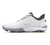 Under Armour Chaussures de golf Drive Pro Wide pour homme, (100) Blanc/Blanc/Métallique Gun Metal, 11 Wide