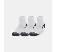 Under Armour Chaussettes Performance Cotton Quarter 3 paires Blanc/Pitch Gray Taille M