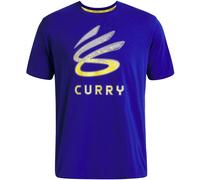 Under Armour Curry Logo Trend T-Shirt Mens Bleu/Blanc/Jaune L Male