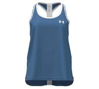 Under Armour Débardeur Tech Knockout Filles, débardeur Fille Ultra-léger et Respirant, Tank Top Extensible dans Les 4 Sens, Blue Atlantis/White, YLG, Blue Atlantis/White, YXS