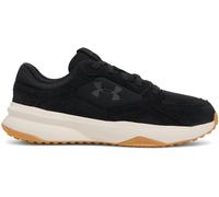Under Armour Edge SUEDE Hommes, chaussures de sport en daim pour la salle et l’extérieur, baskets homme respirantes avec semelle rembourrée, Black / Stone / Black, 43