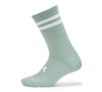 Under Armour Essential Crew Lot de 6 paires de chaussettes unisexes pour adulte, (377) Hydro Green / Hydro Green / Blanc, Medium