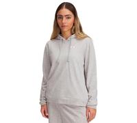 Under Armour Femme UA Rival Terry Hoodie Chemise, Mod Gray Light Heather/Blanc, M EU