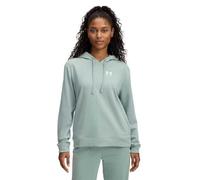 Under Armour Femme UA Rival Terry Hoodie Chemise, Vert Silice / / Blanc, XS EU