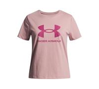 Under Armour Fille Big Logo Short Sleeve T-Shirt, Rose Tourmaline/Crépuscule Fuchsia, 128-140 EU