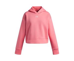 Under Armour Fille Rival Fleece Crop Hoodie Sweatshirt À Capuche, Rose Aigre-Doux/Blanc, 68 EU