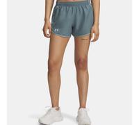 Under Armour Fly By 3in Short de running Femmes - bleu gris, bleu petrol S