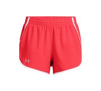 Under Armour Fly By 3in Short De Running Femmes-Rouge,Blanc, Taille L