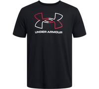 UNDER ARMOUR T-Shirt fonctionnel 'Foundation' rouge / noir / blanc, Taille L