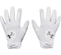 Under Armour Gants de baseball Clean Up pour homme, (100) blanc/argent métallique/argent métallique, taille L