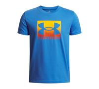 Under Armour Garçon Boxed Logo Short Sleeve T-Shirt, Bleu Atlantis / / Orange Surplus, 160-170 EU