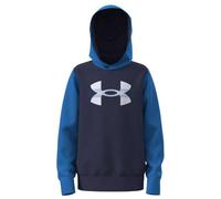 Under Armour Garçon Rival Fleece Colorblock Graphic Hoodie (Big Kids) Sweatshirt À Capuche, Bleu Atlantis/Bleu Marine Délavé/Blanc, 160-170 EU