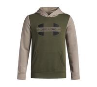 Under Armour Garçon Rival Fleece Colorblock Graphic Hoodie (Big Kids) Sweatshirt À Capuche, Marine Od Green/Timberwolf Taupe/Noir, 160-170 EU