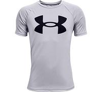 T-shirt Under Armour Tech Big Logo manche courte gris noir garçon - S