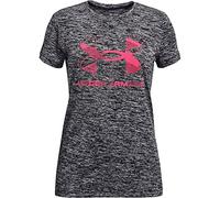 Under Armour Girl's Graphic Twist Big Logo Short à Manches Courtes Noir Taille S