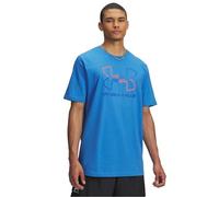 Under Armour Global Line Foundation Update Manches Courtes Hommes, T-Shirt Coton Ultra-Doux pour Homme, T-Shirt imprimé Respirant et au séchage Rapide, Blue Atlantis/Racer Red/Royal, MD
