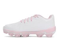 Under Armour Glyde Sola Rm Jr Baskets Softball à crampons pour fille, (101) Blanc/Rouge/Pierre, 6 Big Kid