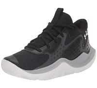 Under Armour Grade School Jet '23 Chaussure de Basketball, (004) Noir/Gris Jais/Blanc, 39 EU