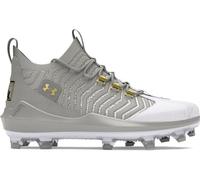 Under Armour Harper 9 Pro TPU - Homme (blanc/blanc/doré métallique), Gris baseball - Doré métallisé, 42 EU