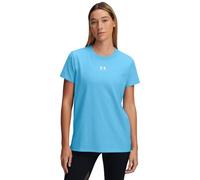 Under Armour Haut à Manches Courtes UA Rival Core pour Femme, Bleu éther/Blanc, S