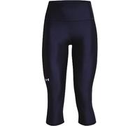 Under Armour Heatgear Armour High No-Slip Waistband Pocketed Capri Leggings, Bleu Marine (410) / Blanc, S Taille Courte Femmes