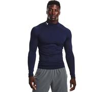 Under Armour HeatGear Armour Mock T-Shirt à Manches Longues pour Homme, Bleu Marine (410)/Blanc., Taille L