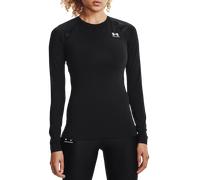 Under Armour Women's HeatGear Compression Long-Sleeve T-Shirt, Black (001)/White, Small