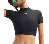 Under Armour HeatGear Crop Mock SS Tee-shirt L Noir