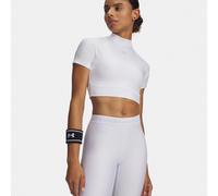 Under Armour T-shirt HeatGear Crop Mock manches courtes blanc femme Taille S