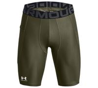 Legging court Under Armour HeatGear Pocket Long vert kaki - S