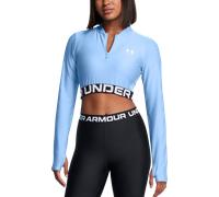 Under Armour HeatGear Rib 1/4 Zip LS Tee-shirt à manches longues L Bleu